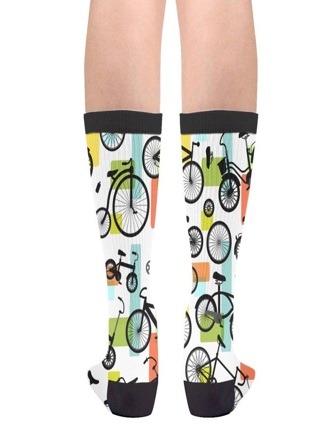Giinly Bike Cycling Novelty Crew Socks Crazy Socks For Women & Men - Image 2